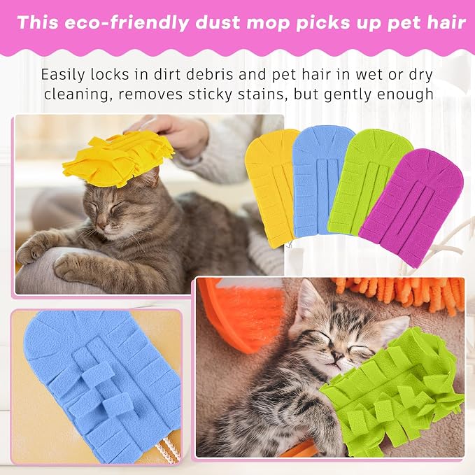 Zubebe 12 Pcs Reusable Duster Refills Fleece - Image 5