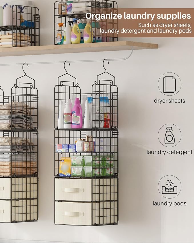 4 Tier Metal Hanging Closet Organizer - Image 8