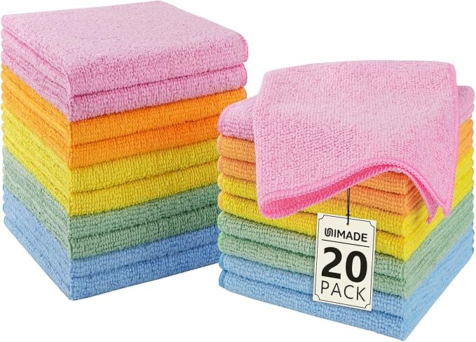 Washcloths 20 Pack Face Towels, Highly Soft Wash Cloths | Hand Towels, Fast by Unimade