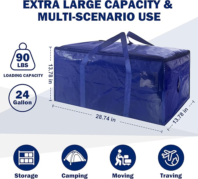 8 Pack Extra Heavy Duty Large Moving Bags - Image 2