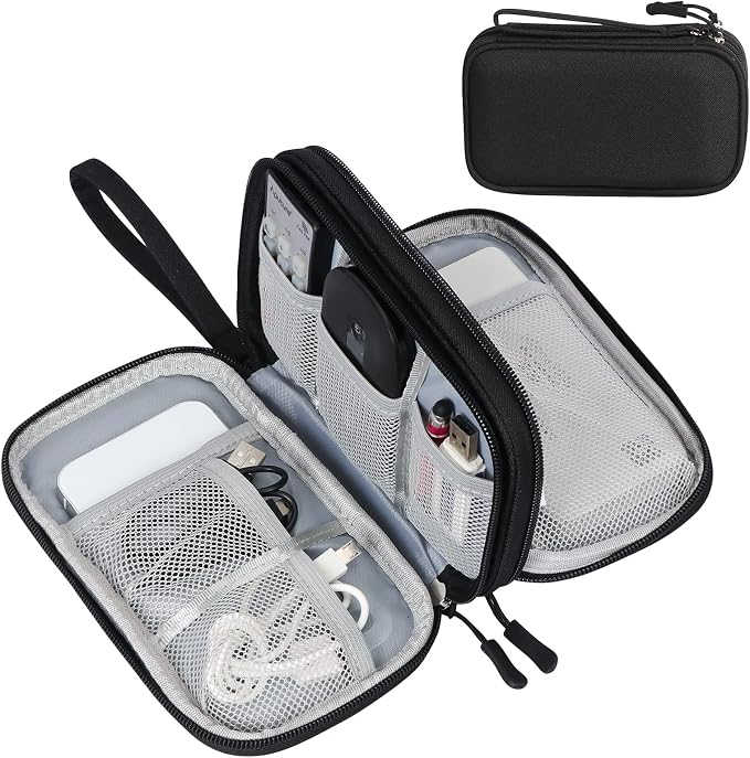 FYY Electronic Organizer, Travel Tech Pouch Bag, Cable Organizer Black | Wrist by FYY
