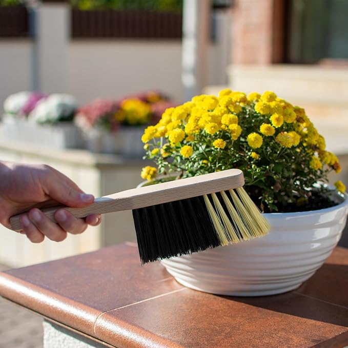 11.2" Hand Broom Medium-Soft Bristles Bench Brush, Sweeping Brush - Image 6