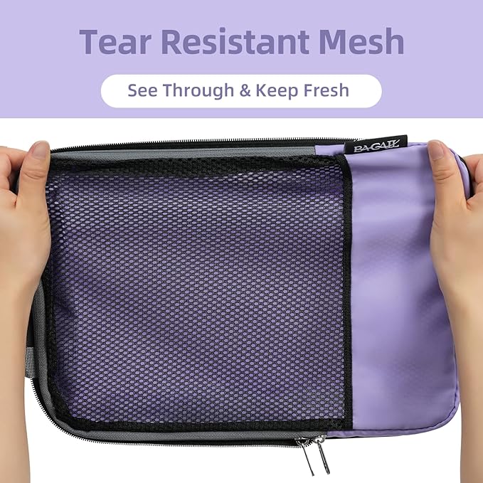 BAGAIL 4 Set/6 Set/8 Set Compression Packing Cubes Travel Accessories - Image 5