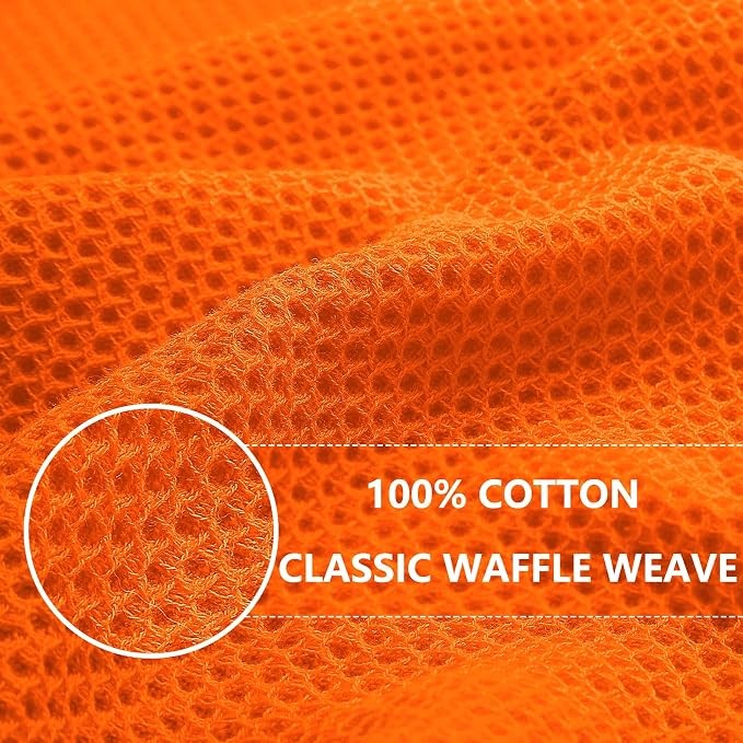 Homaxy 100% Cotton Waffle Weave Kitchen Dish Cloths 6-Pack, Ultra Soft - Image 2