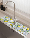 Patterned Sink Faucet Mat Kitchen Splash Guard Super Absorbent Drying Mat by BnhjsdwTablecloth