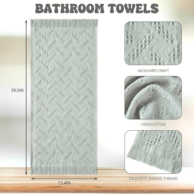 HunnmingRe 16 Pack Boho Hand Towel - Image 2