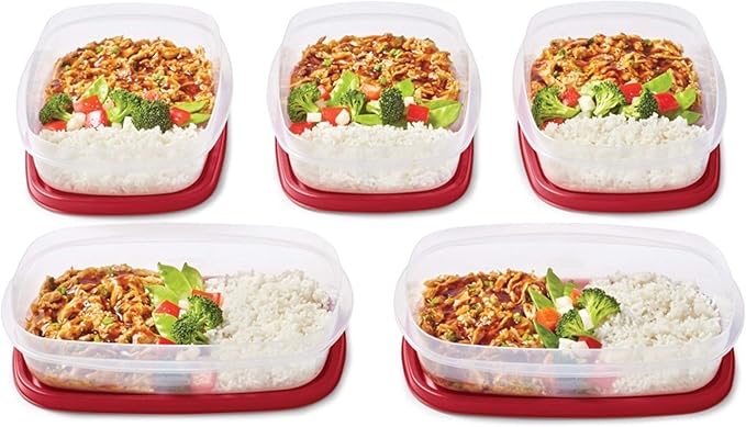 Rubbermaid EasyFindLids Meal Prep Containers 5.5 Cup Red - Image 4