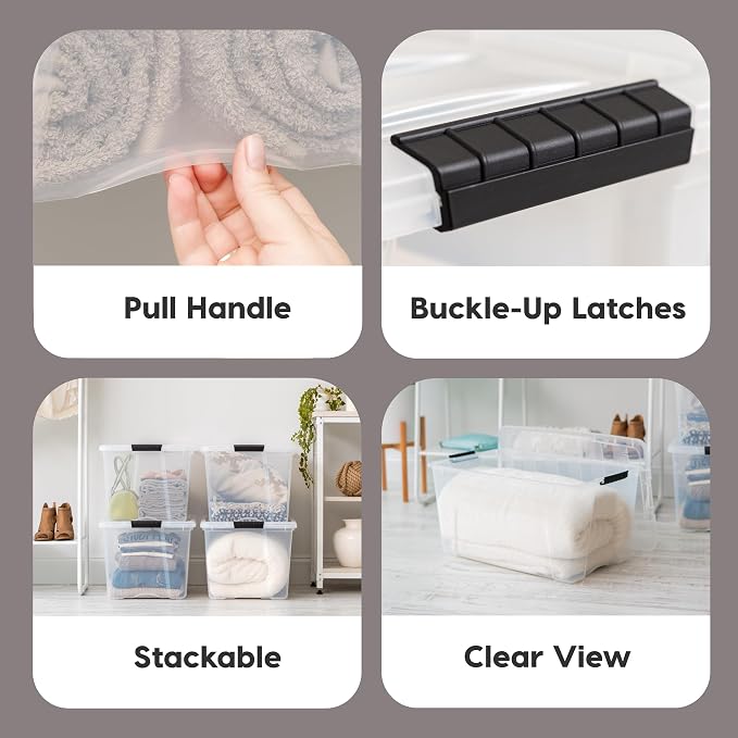 IRIS USA 4-Pack 72 Quart Storage Bins - Image 6