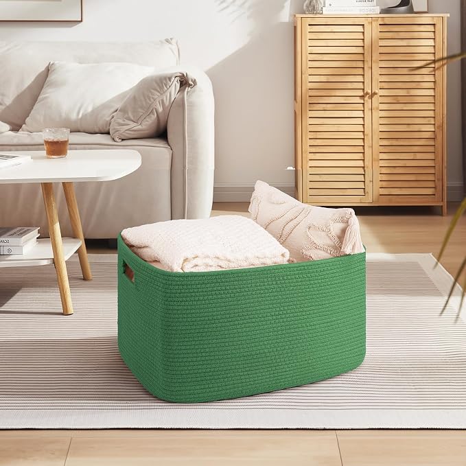 OIAHOMY 75L Large Blanket Basket Woven Storage Basket - Image 2