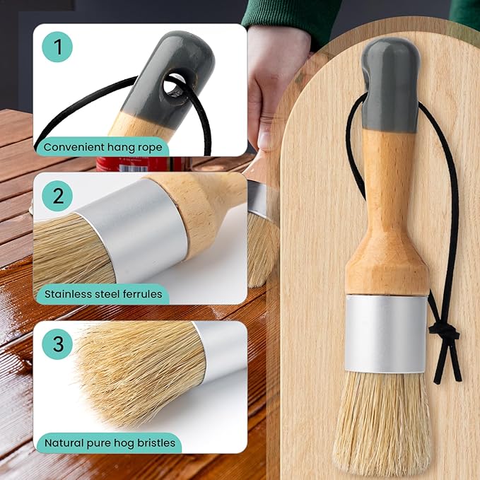 Mister Rui Chalk Wax Paint Brush, Chalk Paint Brushes - Image 5