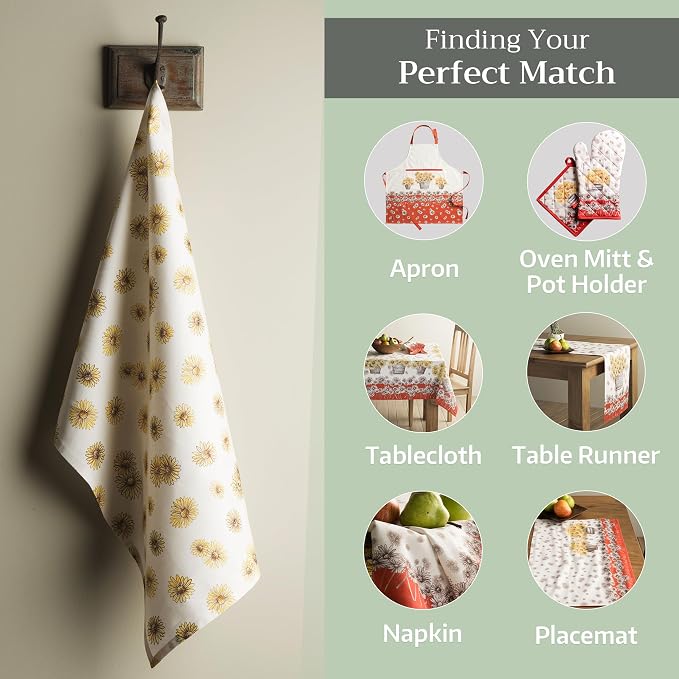 Maison d' Hermine Kitchen Towels Set of 3 Reusable 100% Cotton 27.50" x 20" - Image 6
