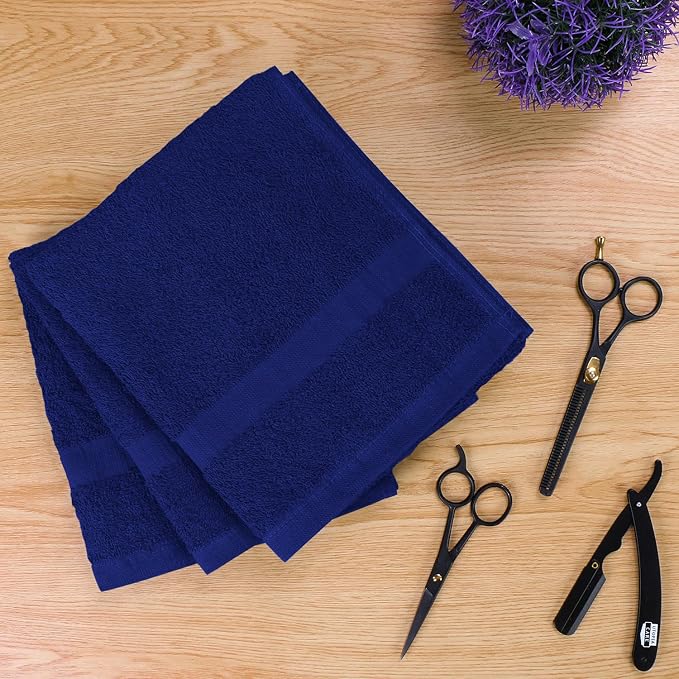 Utopia Towels Salon Towels, 16x27 in, 100% Cotton, Royal Blue | Highly - Image 3