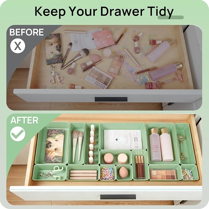 Vtopmart 25 Pack Plastic Drawer Organizers - Image 3