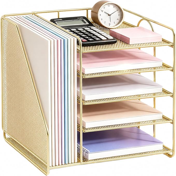 OPNICE Desk Organizer, 5-Tier Paper Organizer Letter Tray, Office Desk by OPNICE