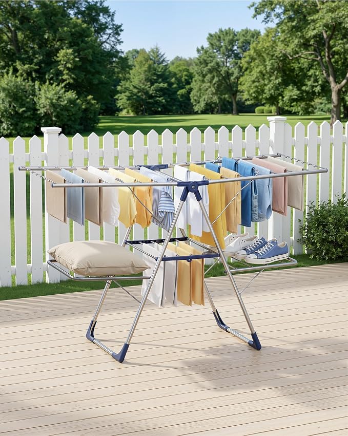 Sakugi Clothes Drying Rack, Foldable 2-Level - Image 9