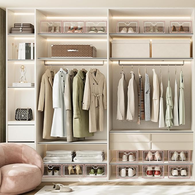 Pinkpum 15 Pack X-Large Shoe Storage Boxes, Shoe Organizer Clear Stackable - Image 8