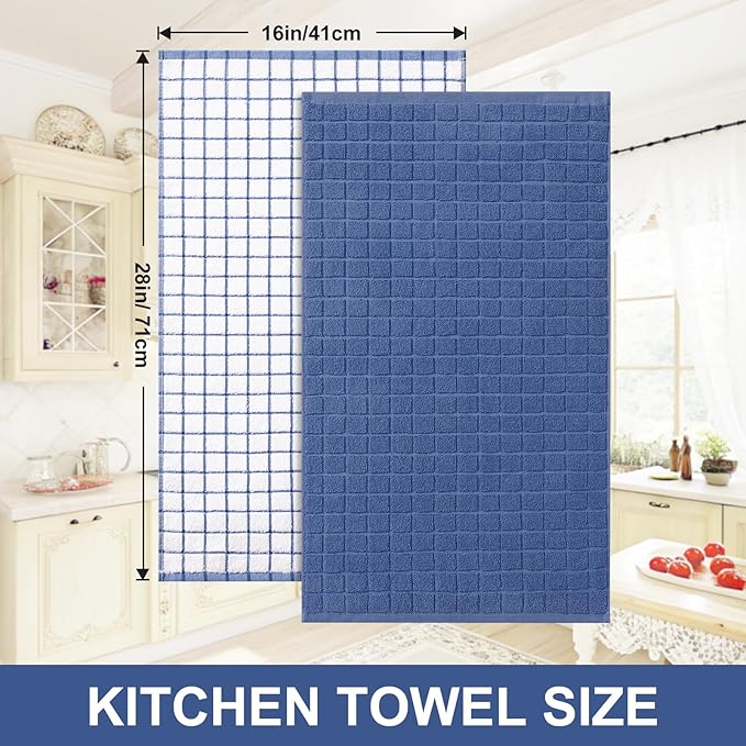 Homaxy Large Premium Cotton Kitchen Towels 16"x 28", 6 Pack - Image 5