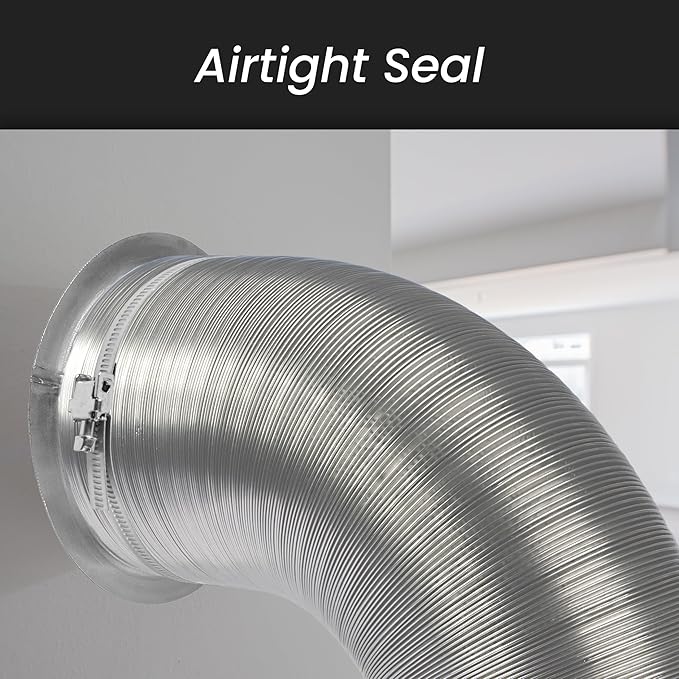 Repa Market 6'' Inch Metal Duct Connector Flange - Air Tight Vent Duct Collar - for Connecting Exhaust, Intake Flex and Straight Ducting - Heating, Cooling Universal HVAC Adapter - Home, Commercial
