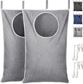 Lifewit 2 Pack Over Door Laundry Hamper, Collapsible Hanging, Light Gray by Lifewit