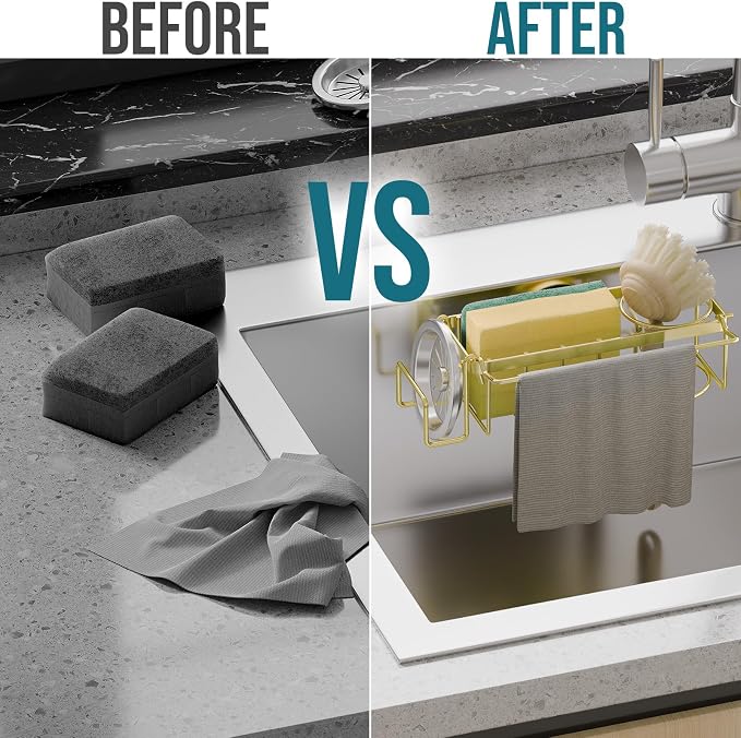 TAILI 4-in-1 Sponge Holder for Kitchen Sink - Image 5