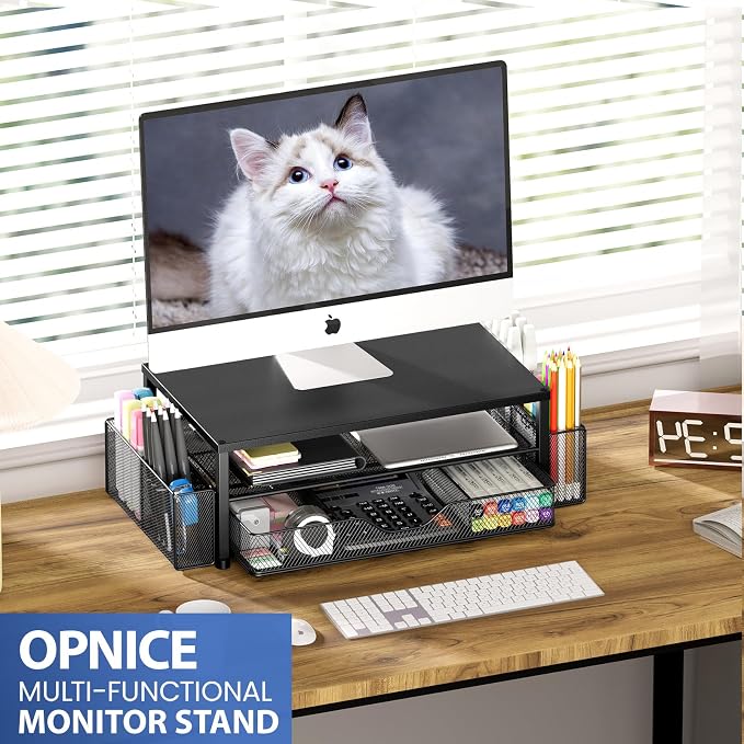 Desk Organizer and Accessories, 2-Tier Computer Monitor Stand Riser - Image 6