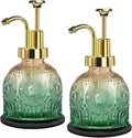 Amolliar 8 Oz Glass Soap Dispenser Plastic Gold Pump, Vintage/Farmhouse/Boho by Amolliar