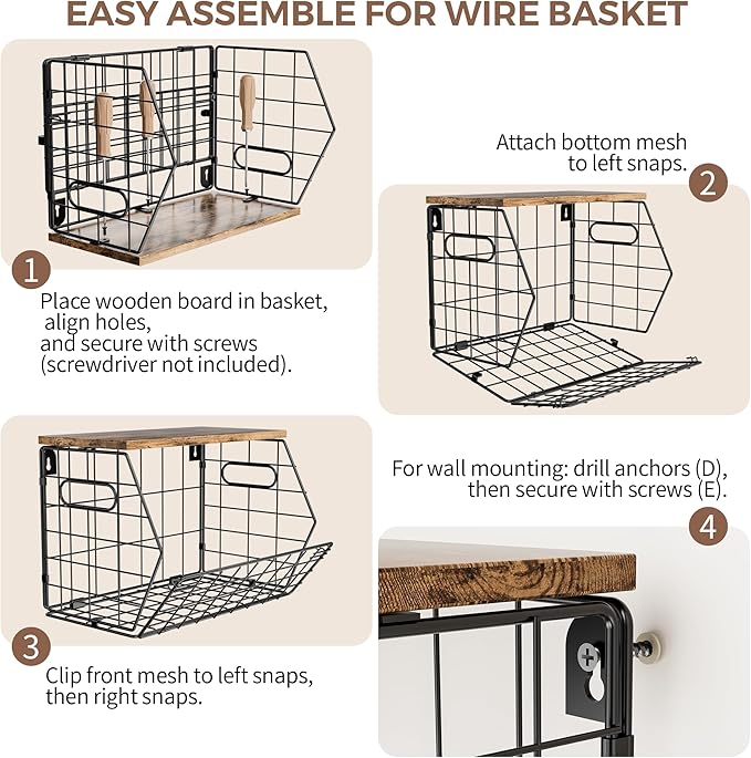 Delamu Stackable Metal Fruit Basket - Image 3
