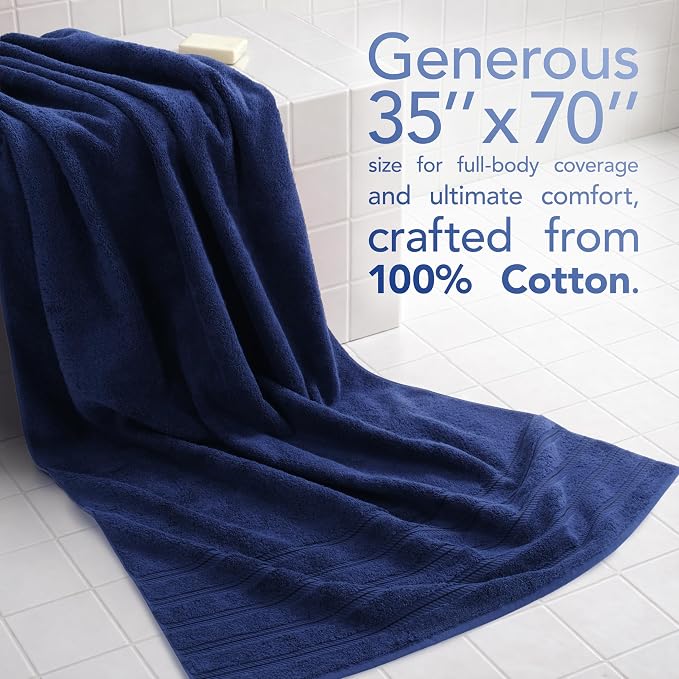 American Soft Linen 100% Cotton Luxury Turkish Towels, 35x70 XL Bath Sheet | - Image 2