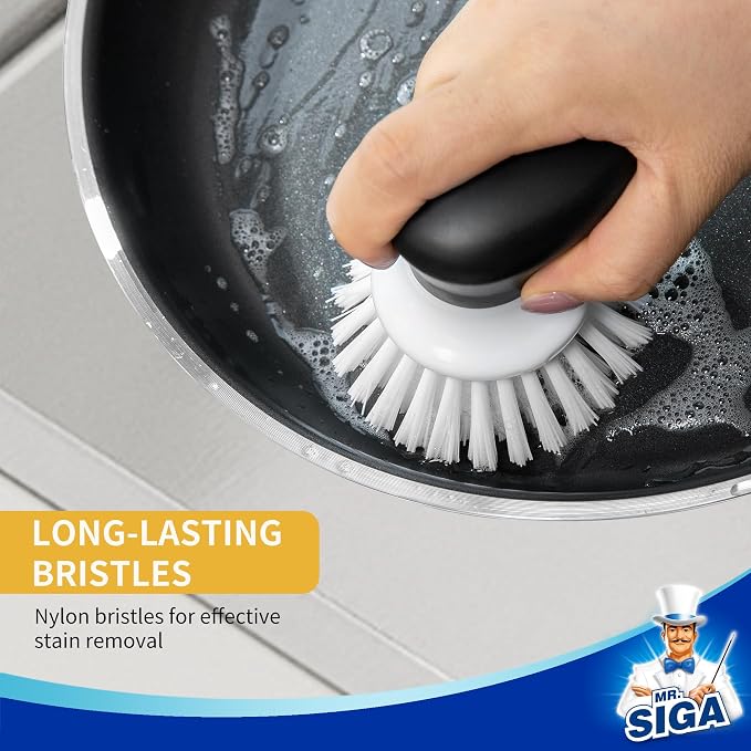 MR.SIGA Dish Scrub Brush, Palm Brush Dish Scrubber, sink cleaning, palm scrubber - Image 5