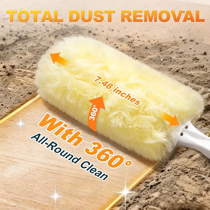 JOYMOOP Scented Telescopic Duster kit, 3FT Extendable Handle + 4 Yellow Refills - Image 5