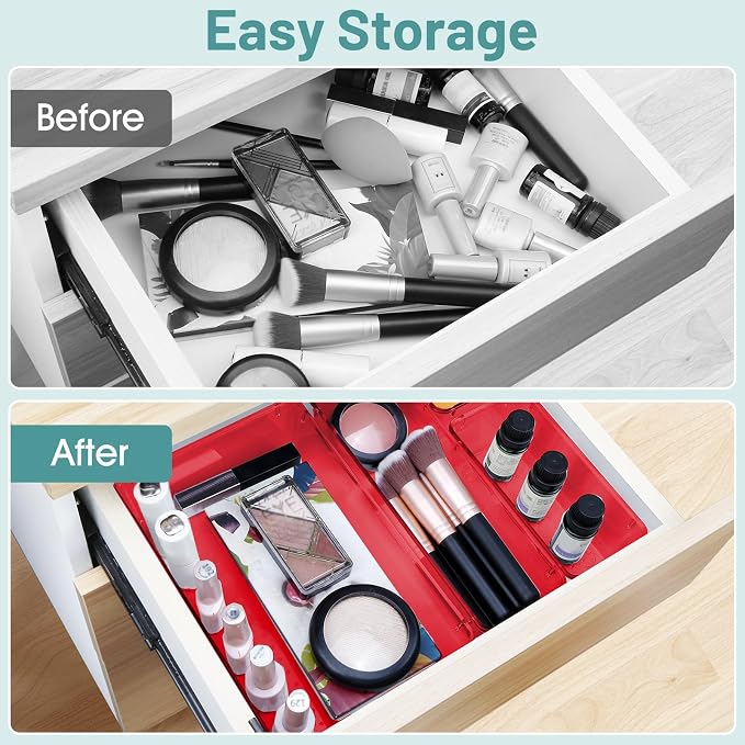 25 PCS Plastic Drawer Organizer Set, Makeup Organizers and Storage Bins | 4 - Image 4
