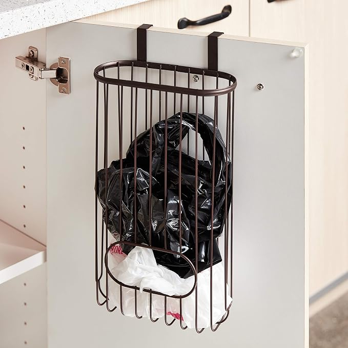 Spectrum Ashley Over Cabinet Door Grocery Holder Hanging Bag Dispenser - Image 6