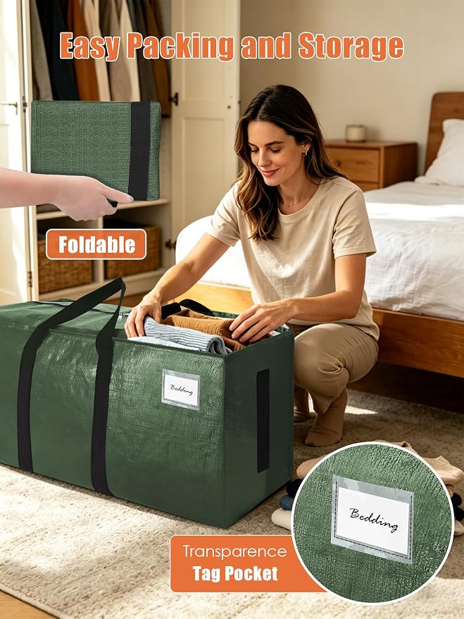 SWEET DOLPHIN 12 Pack 200LB Heavy-Duty Moving Bags - Image 3