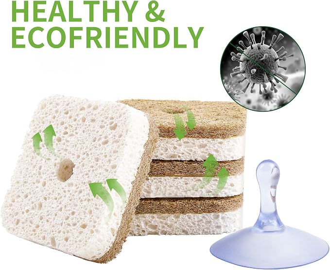 12Pack Kickleen Natural Kitchen Scrub Dish Sponges - Image 6