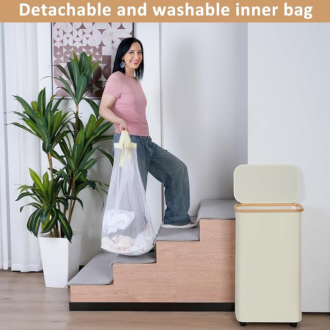 iEGrow 75L Slim Laundry Hamper - Image 5
