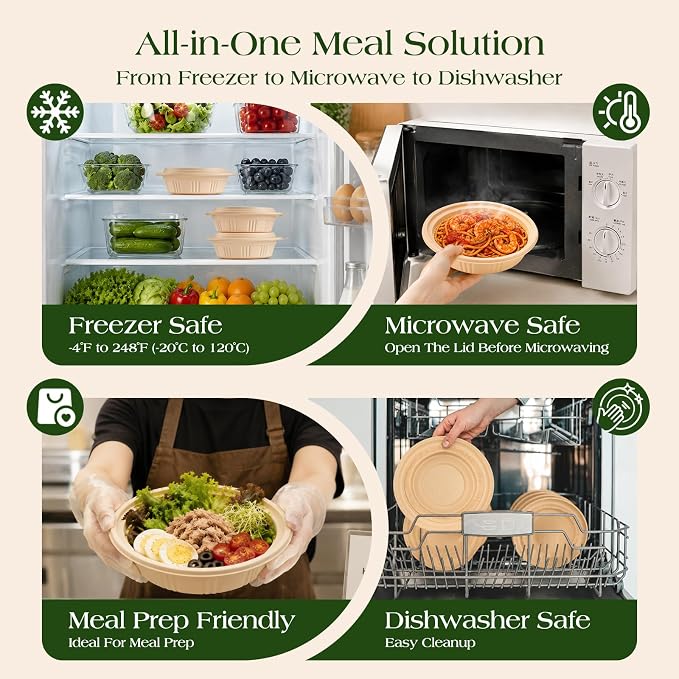 100 Piece Meal Prep Bowl Containers - Image 8