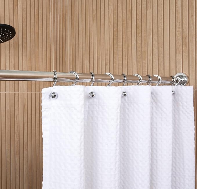 Luxury S Shower Curtain Hooks Hotel Quality Silver Chrome Finish | Bathroom - Image 4