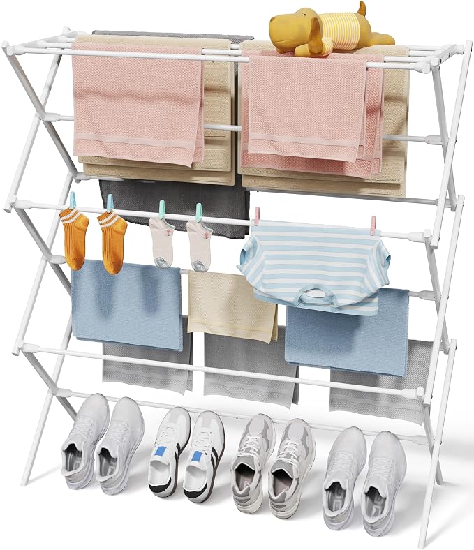 Sakugi Foldable 3-Tier Clothes Drying Rack 42.1" H by Sakugi