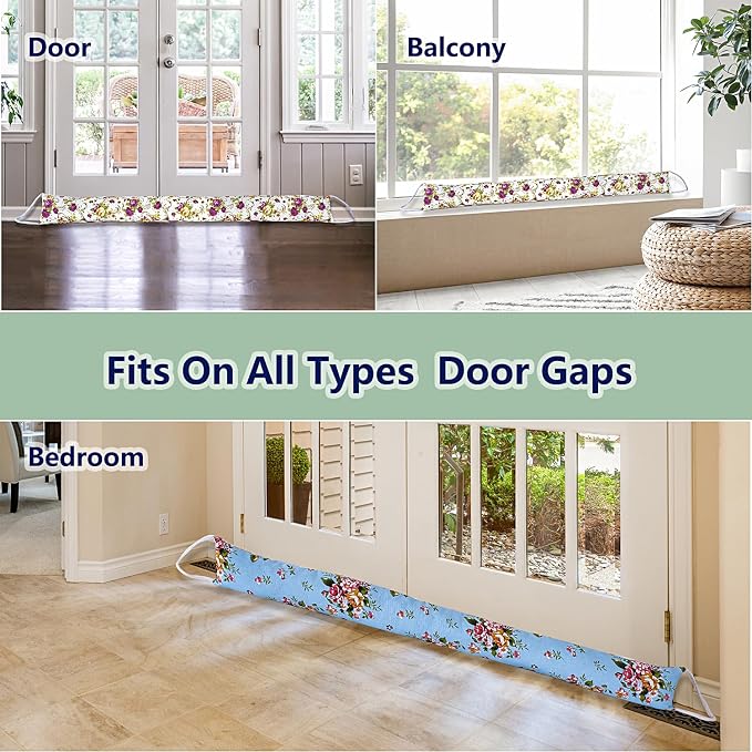 2 Pack 60 Inch 4 Inch Wide Under Door Blocker Door Draft Stopper - Image 7