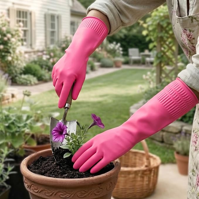 Rubber Dishwashing Gloves, Reusable Cleaning Dish Gloves - Image 8