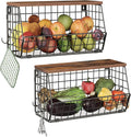 CHOEZON 2-Tier Fruit Basket for Kitchen, Stackable wire basket by Choezon