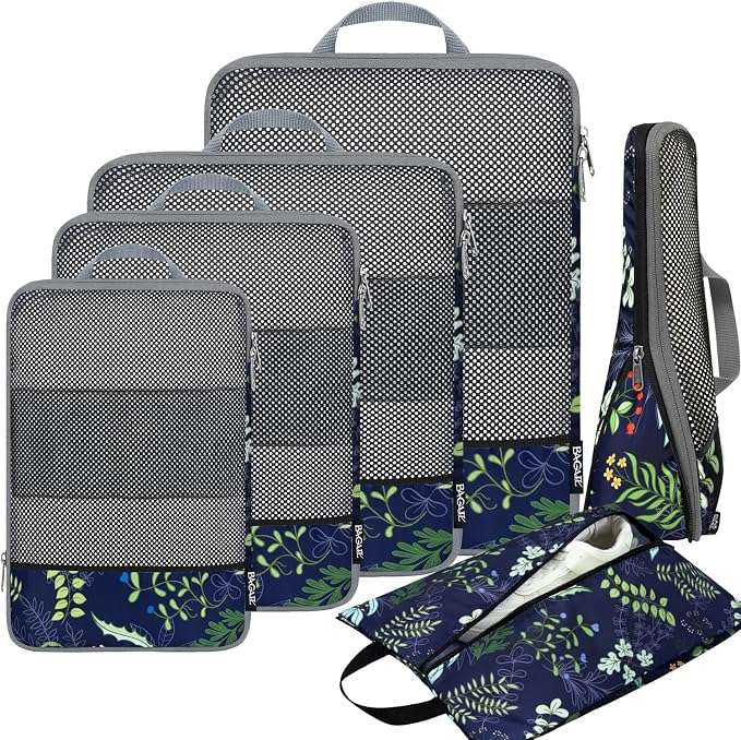 BAGAIL 4 Set/6 Set/8 Set Compression Packing Cubes Travel Accessories by BAGAIL