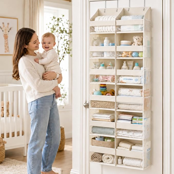 HOMELUX THEORY Over the Door Organizer, 6-Tier XL, 100D Fabric - Image 2