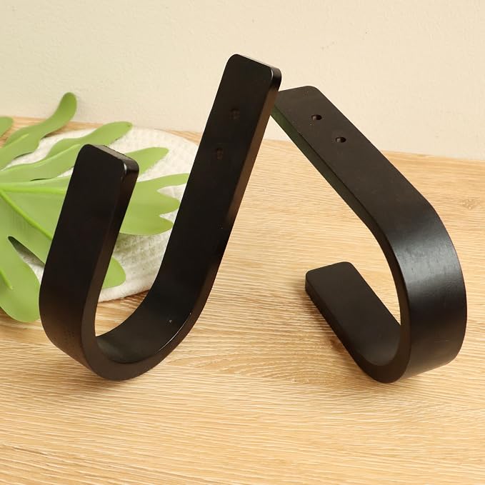 2 Pack Curtain Tiebacks Wood Curtain Holdbacks U Shaped Curtain Hooks Curtain - Image 7