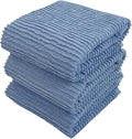 Serafina Home Chambray Denim Blue Kitchen Hand Dish Towels, 100% Cotton by SerafinaHome