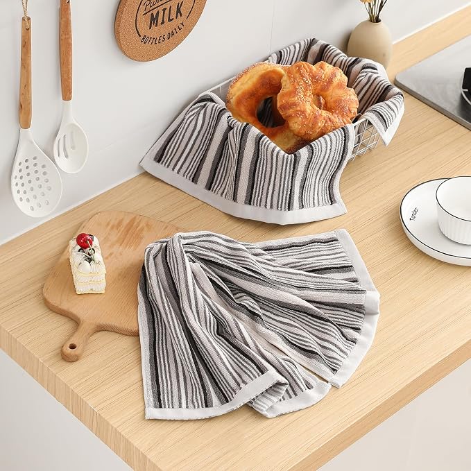 SALAS Kitchen Dish Towels for Drying Dishes, Large Cotton Kitchen Towels - Image 9