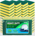 AIDEA Sponges Kitchen, 50-PK Heavy Duty Dish Sponge Kitchen, Scrub Sponges | by AIDEAHOME