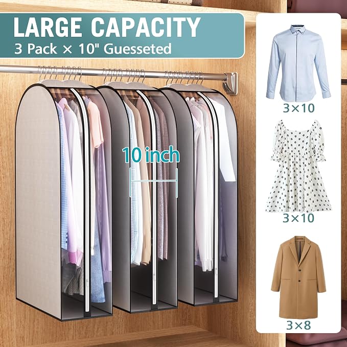 Liuoud 10" Gusseted Garment Bags - Image 2