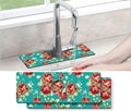Kitchen Sink Splash Guard Faucet Mat -2 PC Super Absorbent Fast Drying Mat Sink by THIDEAPE