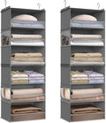 SONGMICS Set of 2 Hanging Closet Organizers, 6-Tier Fabric Storage Shelf by Unknown